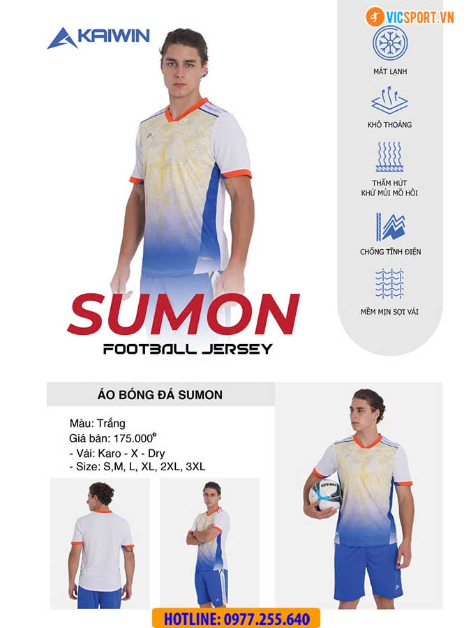 Áo đá banh không logo Kaiwin Sumon - Hình ảnh 11