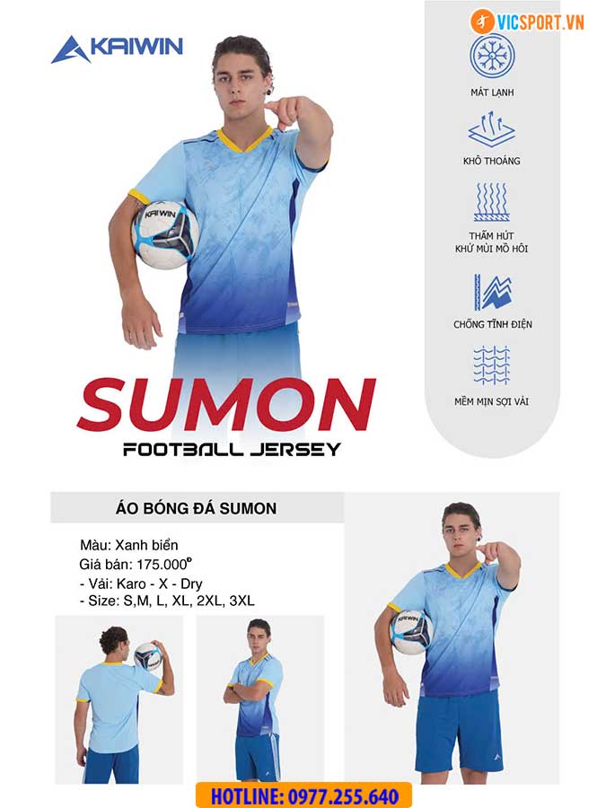 Áo đá banh không logo Kaiwin Sumon - Hình ảnh 10