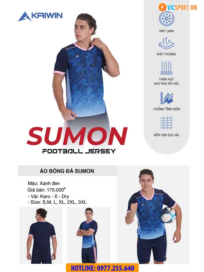 Áo đá banh không logo Kaiwin Sumon - Hình ảnh 8