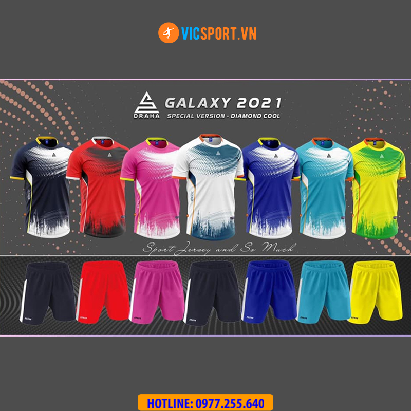 Áo đá banh không logo Draha Galaxy 2021