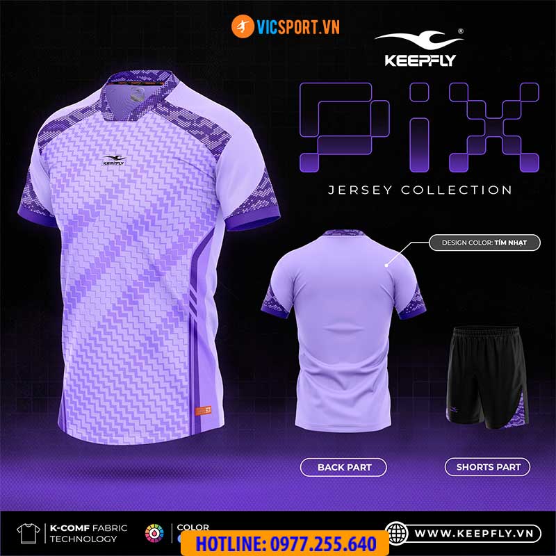 Áo đá banh không logo KeepFly Pix - Hình ảnh 15