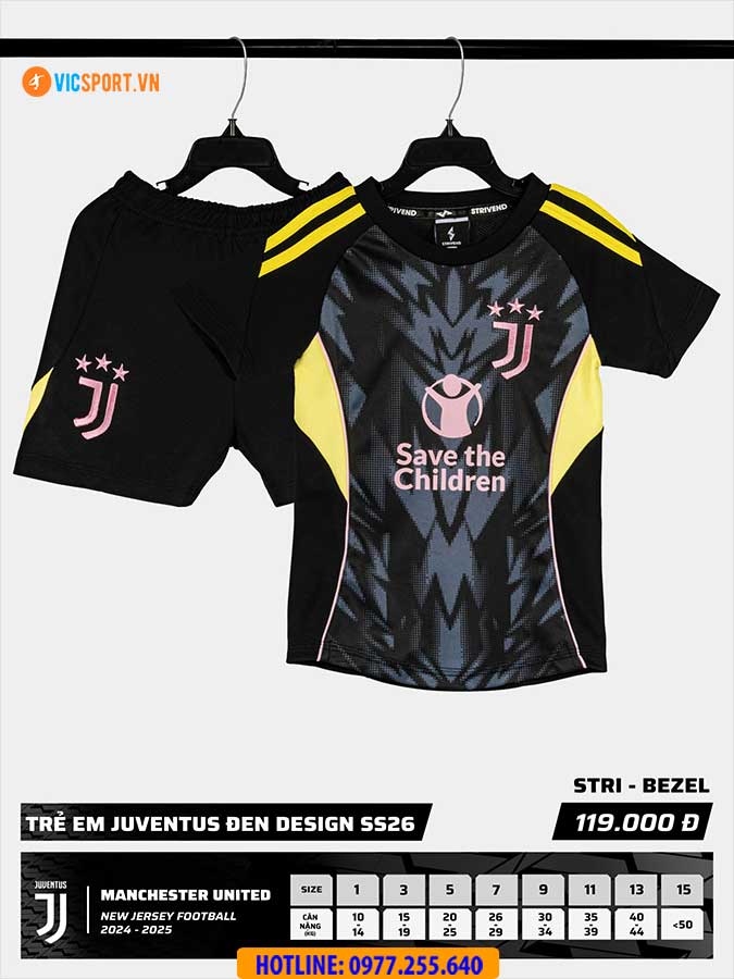 Áo đá banh trẻ em Strivend Clb Juventus SS26 mùa giải 2025-2026 - Hình ảnh 6