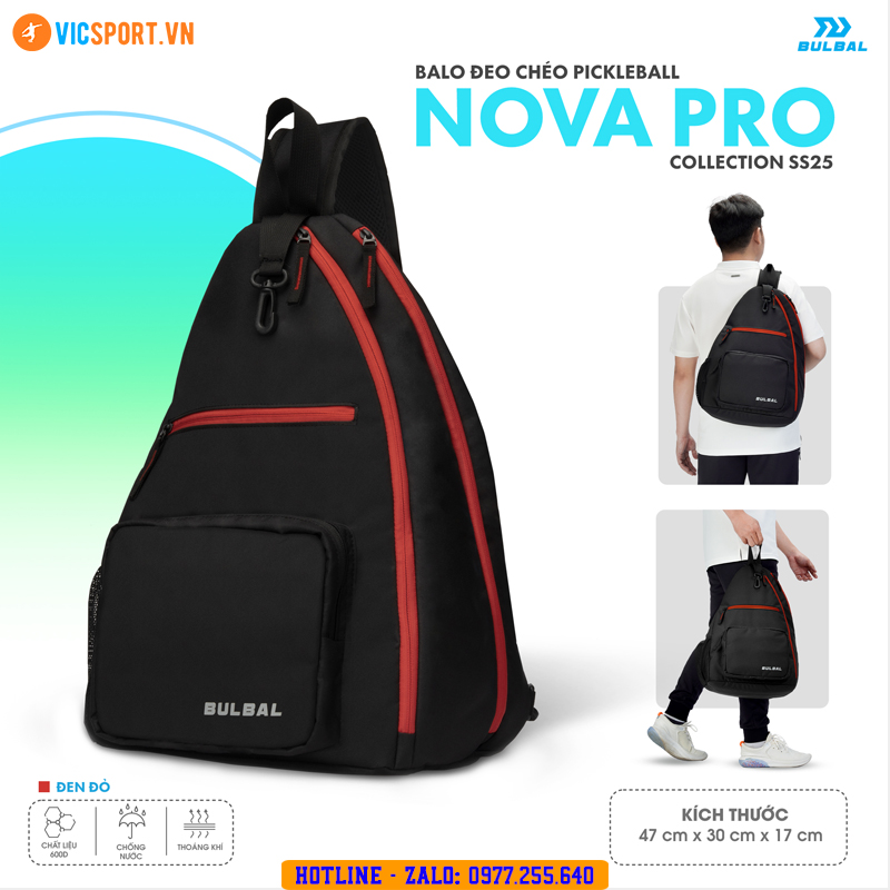 Balo pickleball đeo chéo Bulbal Nova Pro - Hình ảnh 18