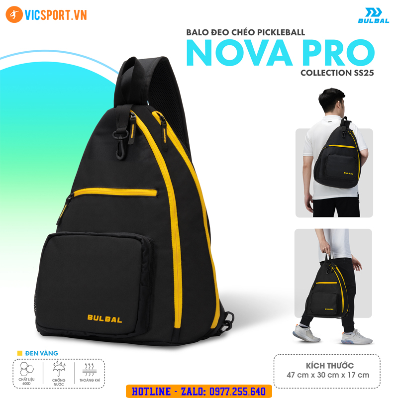 Balo pickleball đeo chéo Bulbal Nova Pro - Hình ảnh 19