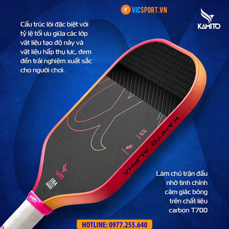 Vợt pickleball Kamito Alpha - Hình ảnh 9
