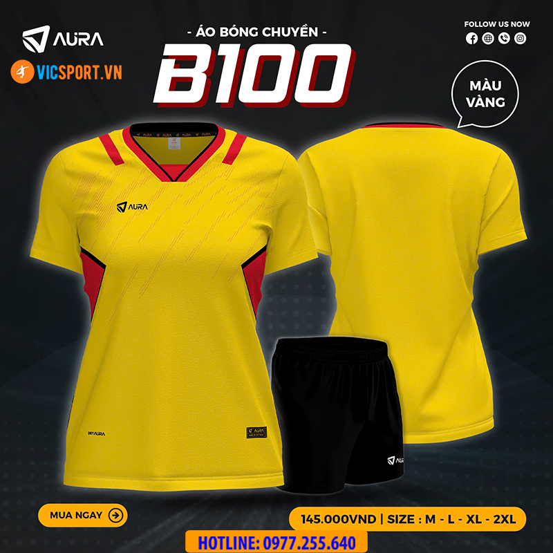 Quần áo bóng chuyền Aura B100 - Hình ảnh 15