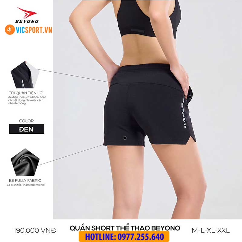Quần short thể thao nữ đa năng Beyono QLC03 - Hình ảnh 7