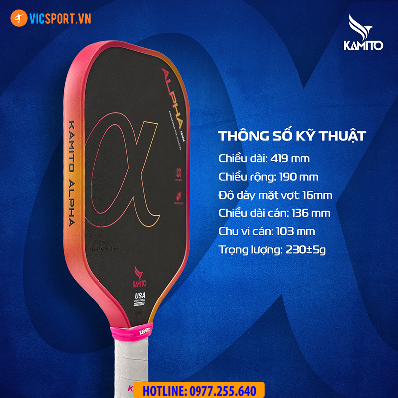 Vợt pickleball Kamito Alpha - Hình ảnh 11