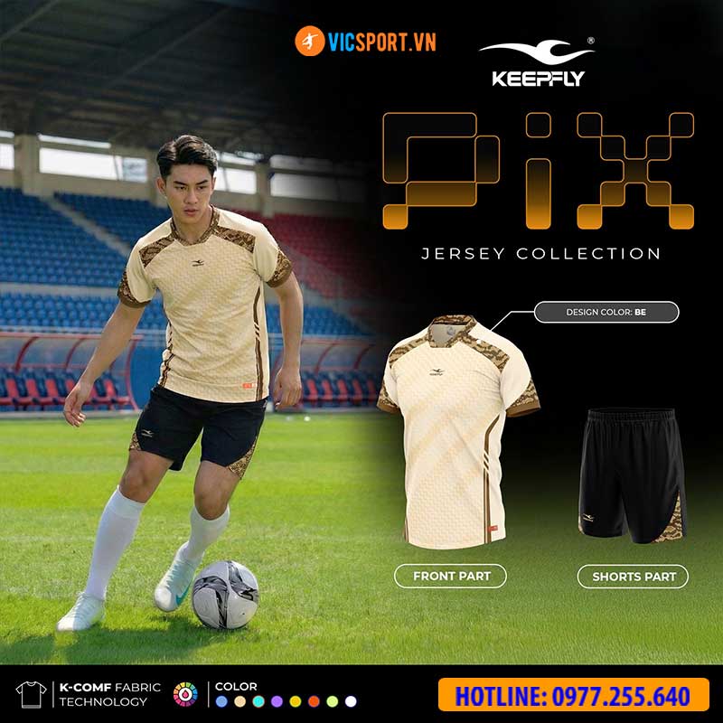Áo đá banh không logo KeepFly Pix - Hình ảnh 24
