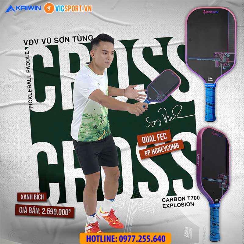 Vợt pickleball Gamicy Cross G-Pro Carbon T700 - Hình ảnh 17