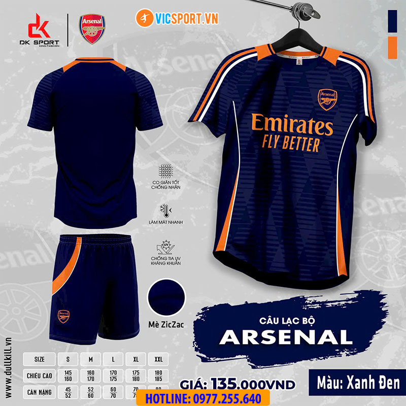 Áo đá banh Clb Arsenal mùa giải 2025-2026 vải mè - Hình ảnh 5