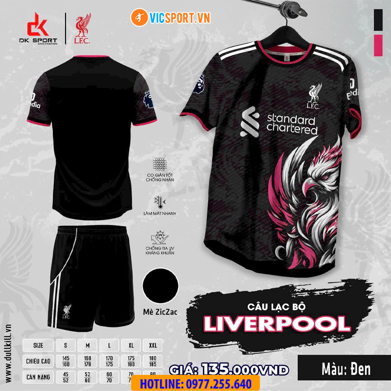 Áo đá banh Clb Liverpool mùa giải 2025-2026 vải mè - Hình ảnh 6