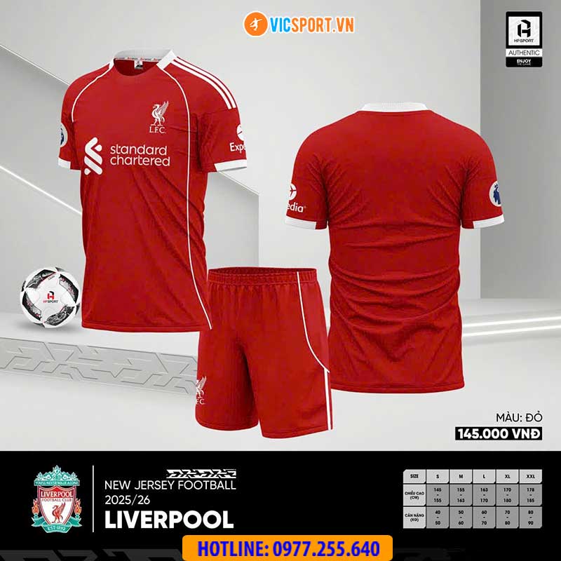 Áo đá banh Clb Liverpool mùa giải 2025-2026 vải mè - Hình ảnh 13
