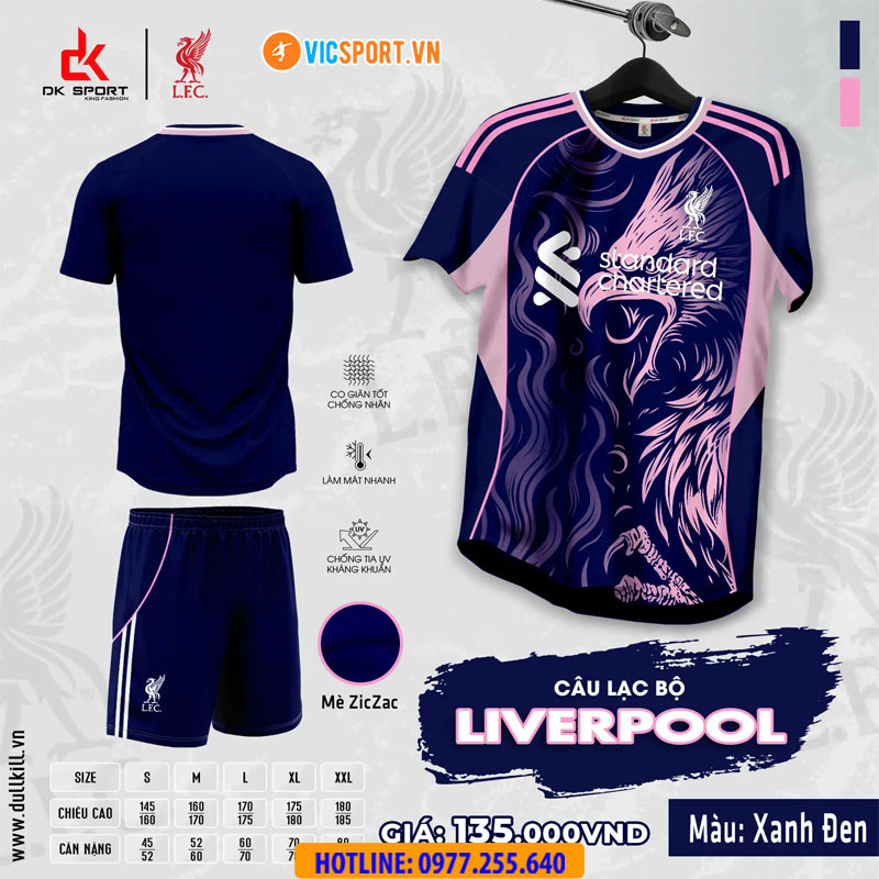 Áo đá banh Clb Liverpool mùa giải 2025-2026 vải mè - Hình ảnh 4