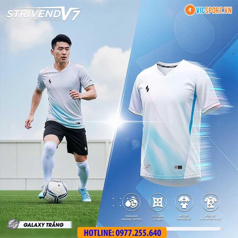 Áo đá banh không logo Strivend V7 Galaxy - Hình ảnh 29