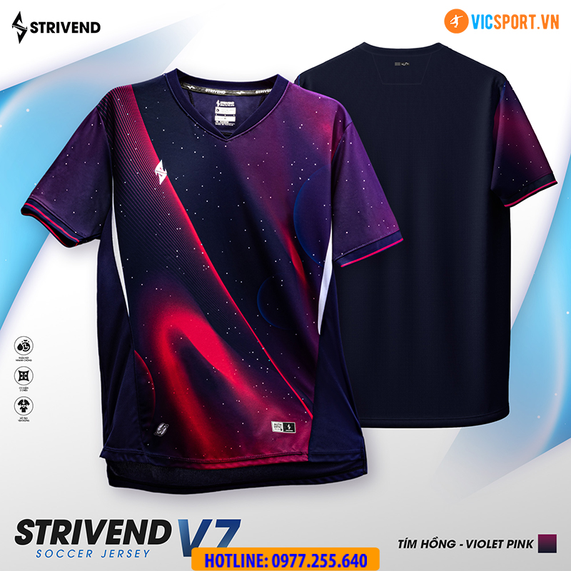 Áo đá banh không logo Strivend V7 Galaxy - Hình ảnh 5