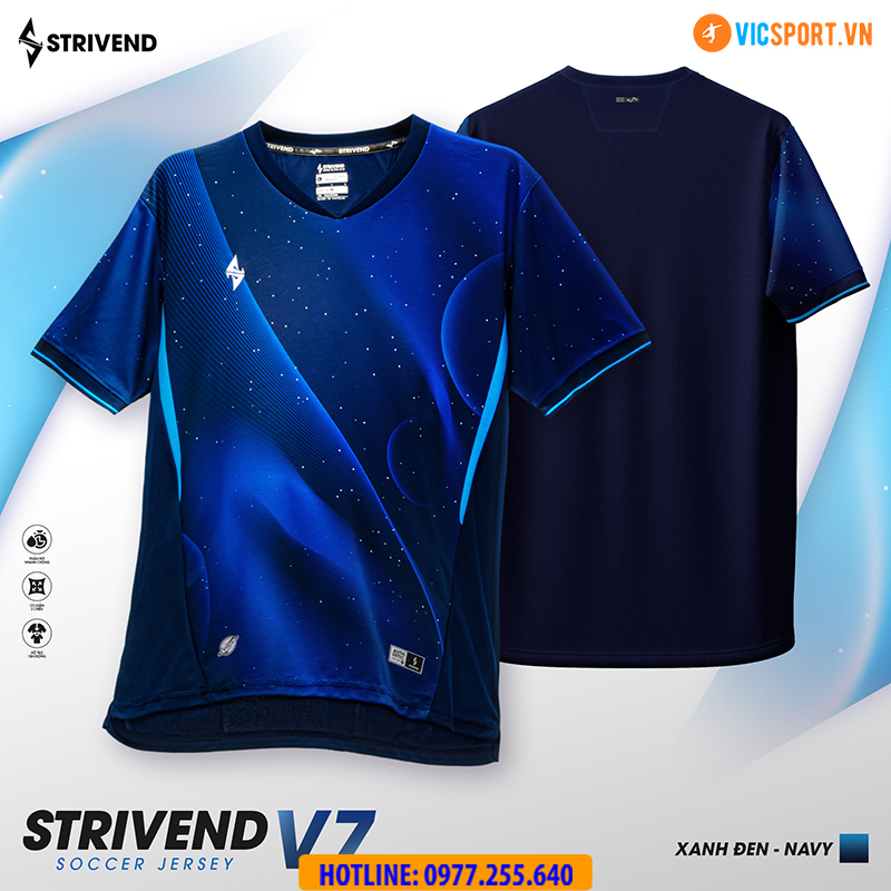 Áo đá banh không logo Strivend V7 Galaxy - Hình ảnh 4
