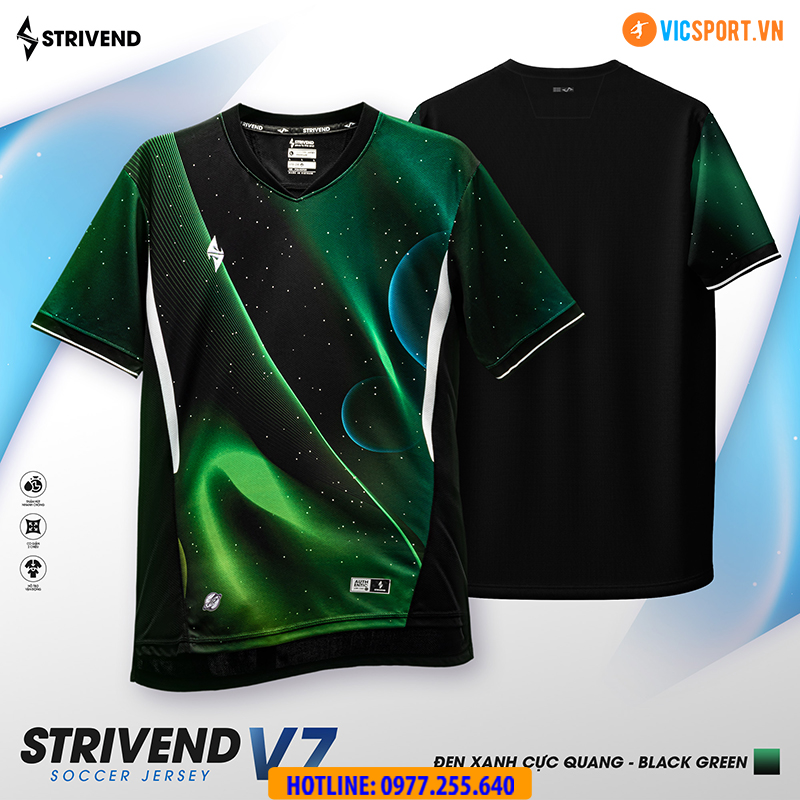 Áo đá banh không logo Strivend V7 Galaxy - Hình ảnh 2