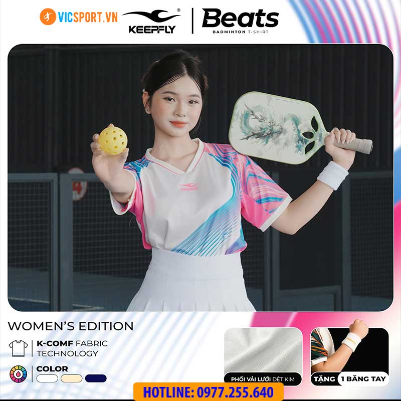 Áo cầu lông pickleball KeepFly Beats đa năng - Hình ảnh 2