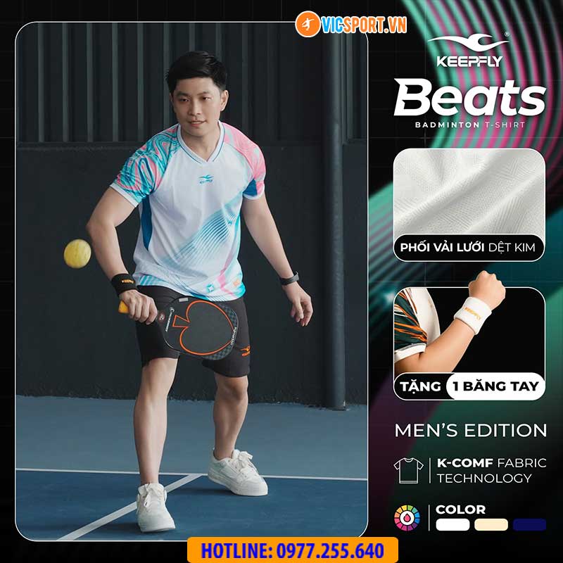 Áo cầu lông pickleball KeepFly Beats đa năng - Hình ảnh 7