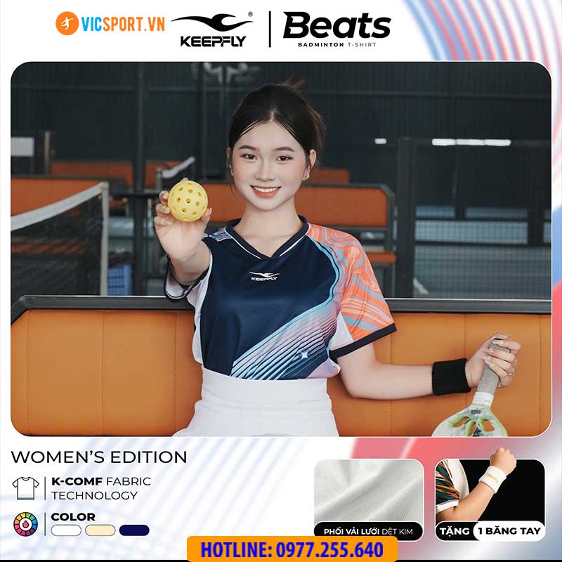 Áo cầu lông pickleball KeepFly Beats đa năng - Hình ảnh 3