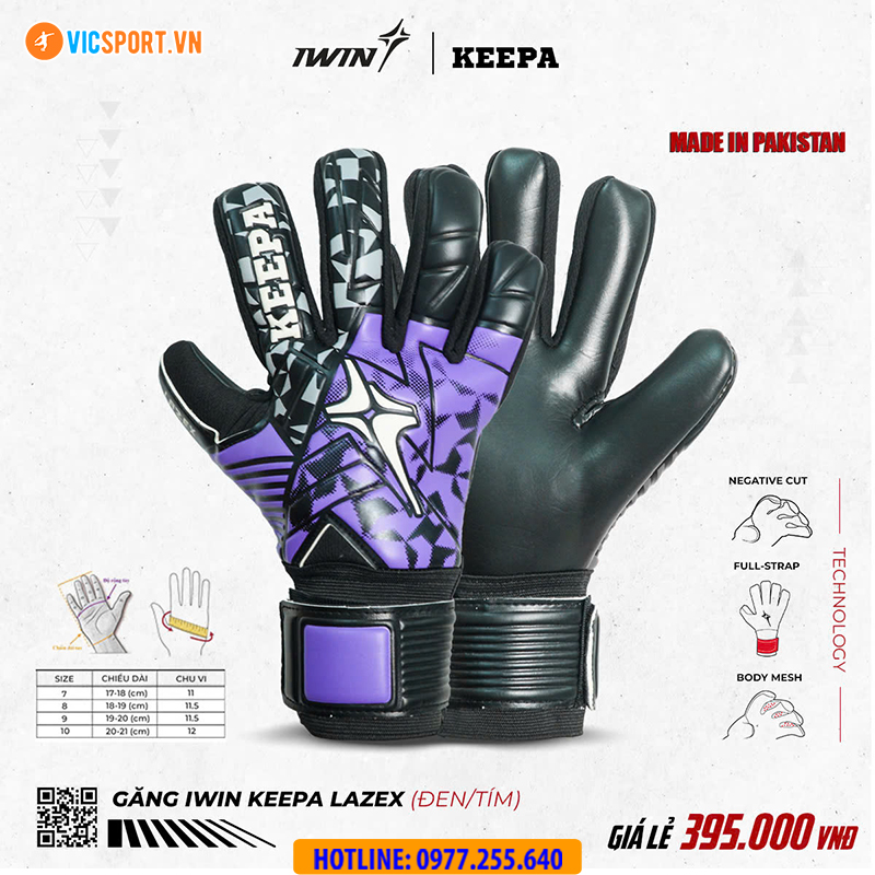 Găng tay thủ môn iWin Keepa Lazex - Hình ảnh 14