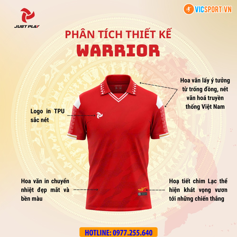 Áo đá banh không logo Justplay Warrior - Hình ảnh 71