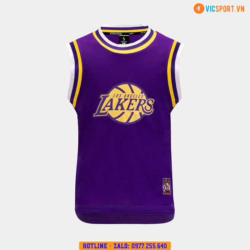 Quần áo bóng rổ trẻ em Strivend Los Angeles Lakers - Hình ảnh 8