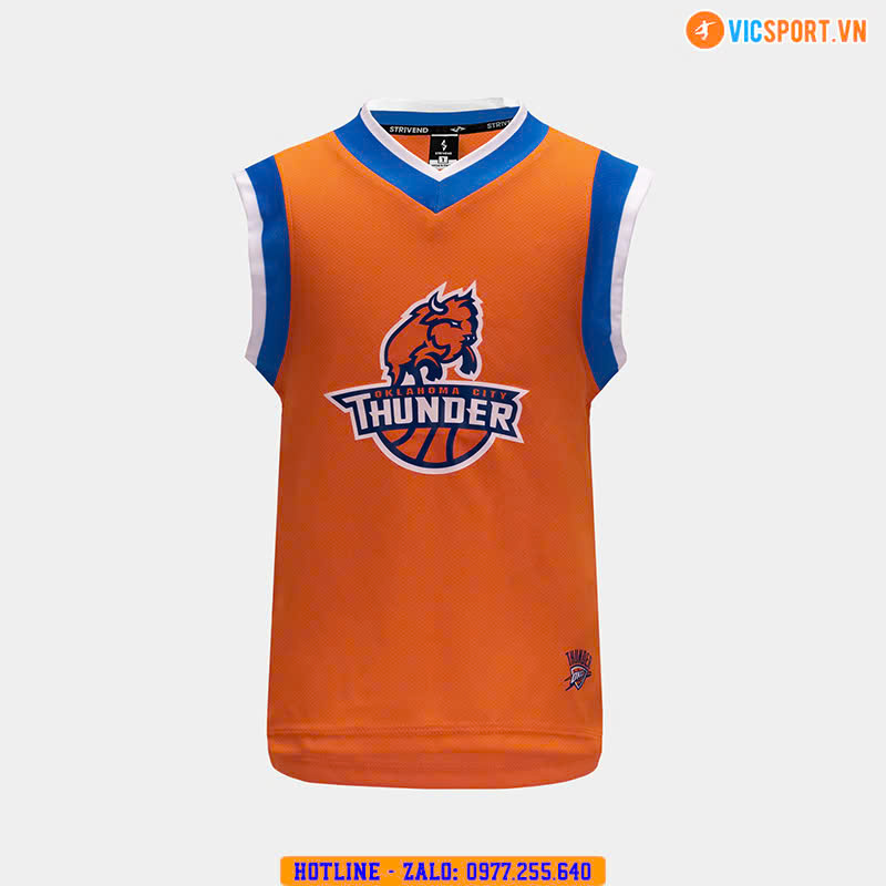 Quần áo bóng rổ trẻ em Strivend Oklahoma City Thunder - Hình ảnh 9