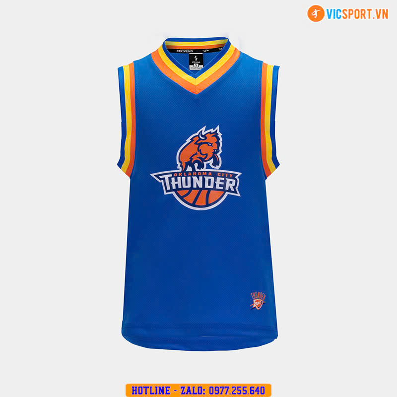 Quần áo bóng rổ trẻ em Strivend Oklahoma City Thunder - Hình ảnh 8