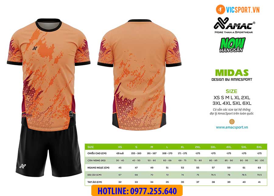 Áo đá banh thiết kế Amac Midas - Hình ảnh 2