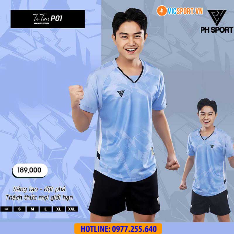 Áo đá banh không logo PH Titan - Hình ảnh 9