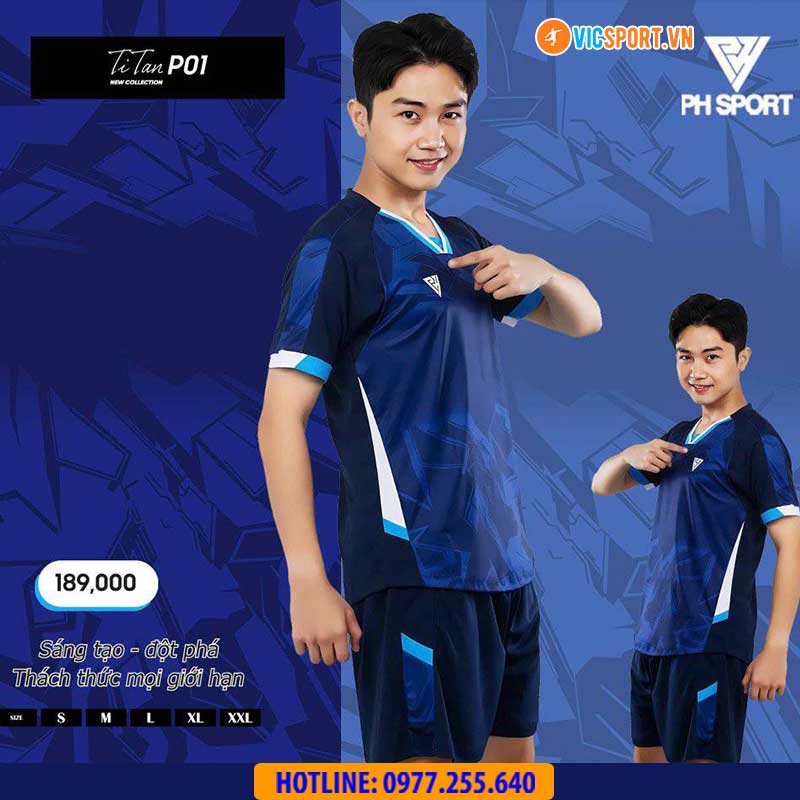 Áo đá banh không logo PH Titan - Hình ảnh 11