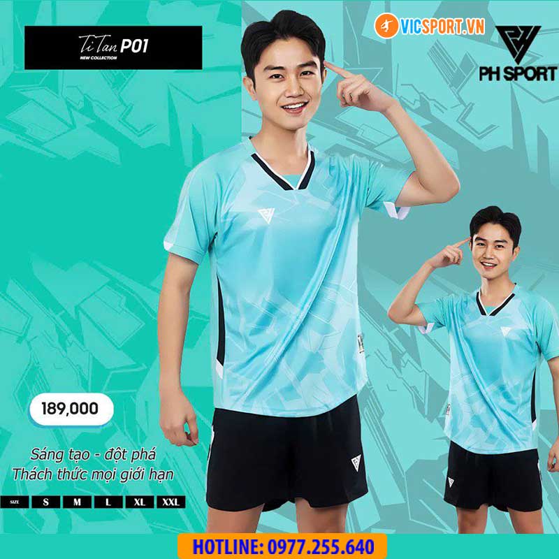 Áo đá banh không logo PH Titan - Hình ảnh 12