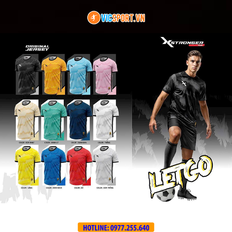 Áo đá banh thiết kế Ultimate Xstronger Letco