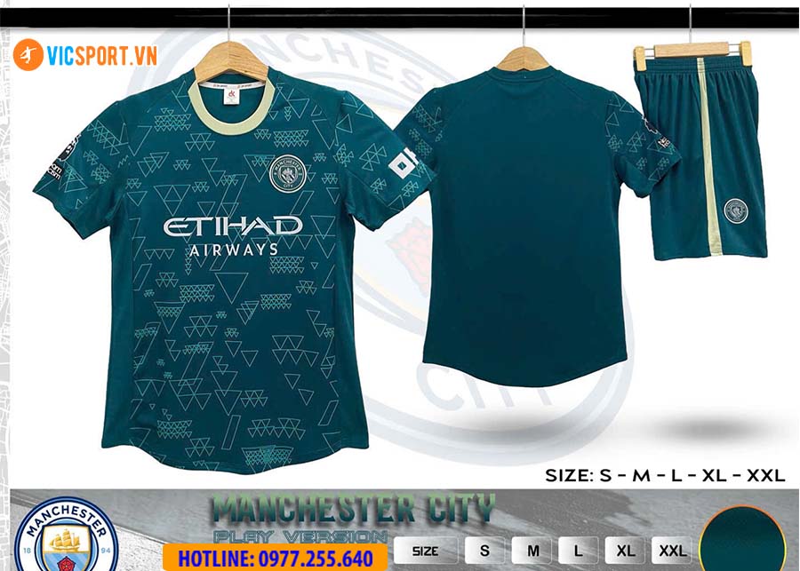 Áo đá banh Clb Man City mùa giải 2025-2026 vải mè - Hình ảnh 16