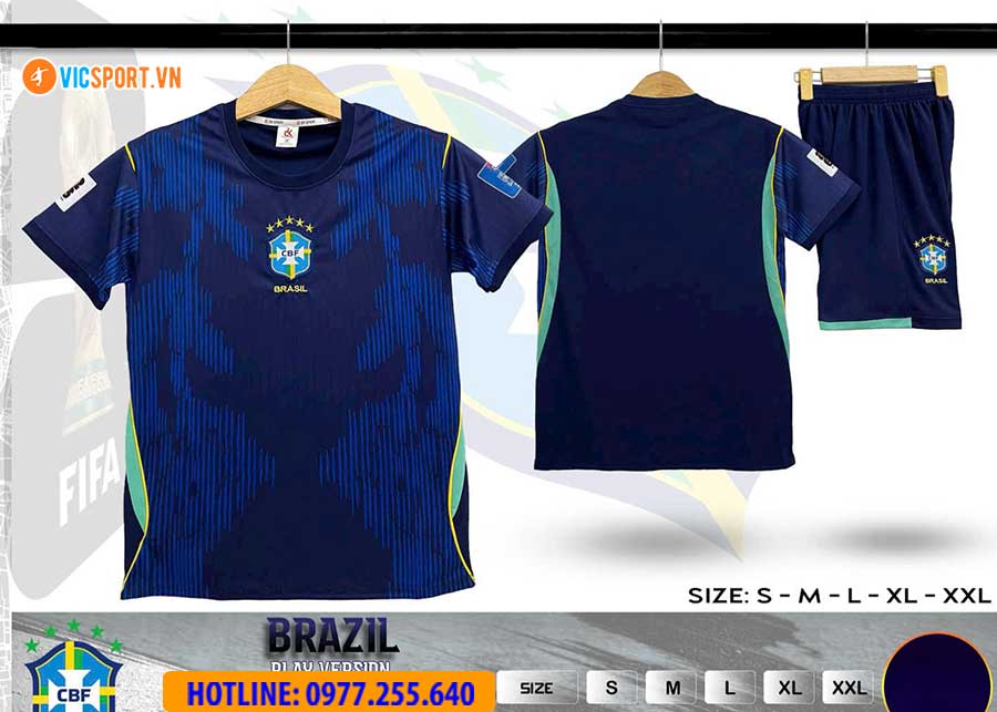 Áo đá banh đội tuyển Brazil WC 2026 vải mè - Hình ảnh 32