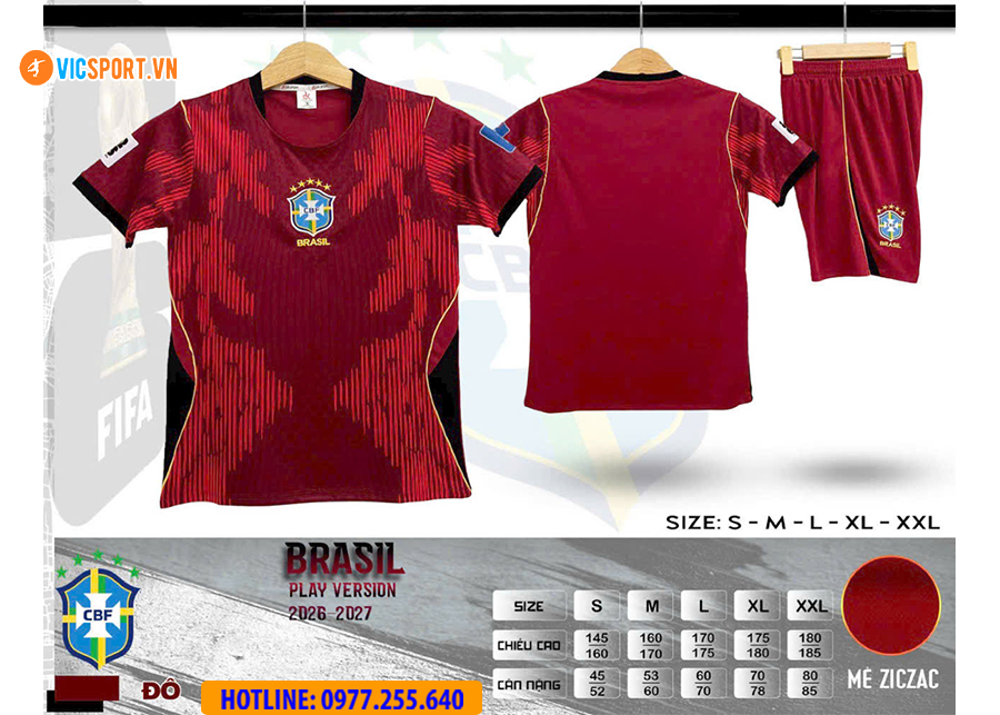 Áo đá banh đội tuyển Brazil WC 2026 vải mè - Hình ảnh 37