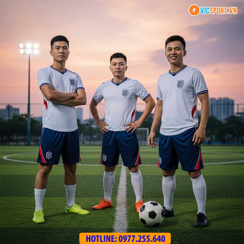 Áo đá banh đội tuyển Anh WC 2026 vải mè - Hình ảnh 16
