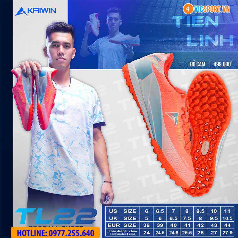 Giày đá banh Kaiwin TL22 đế TF – Nguyễn Tiến Linh - Hình ảnh 4