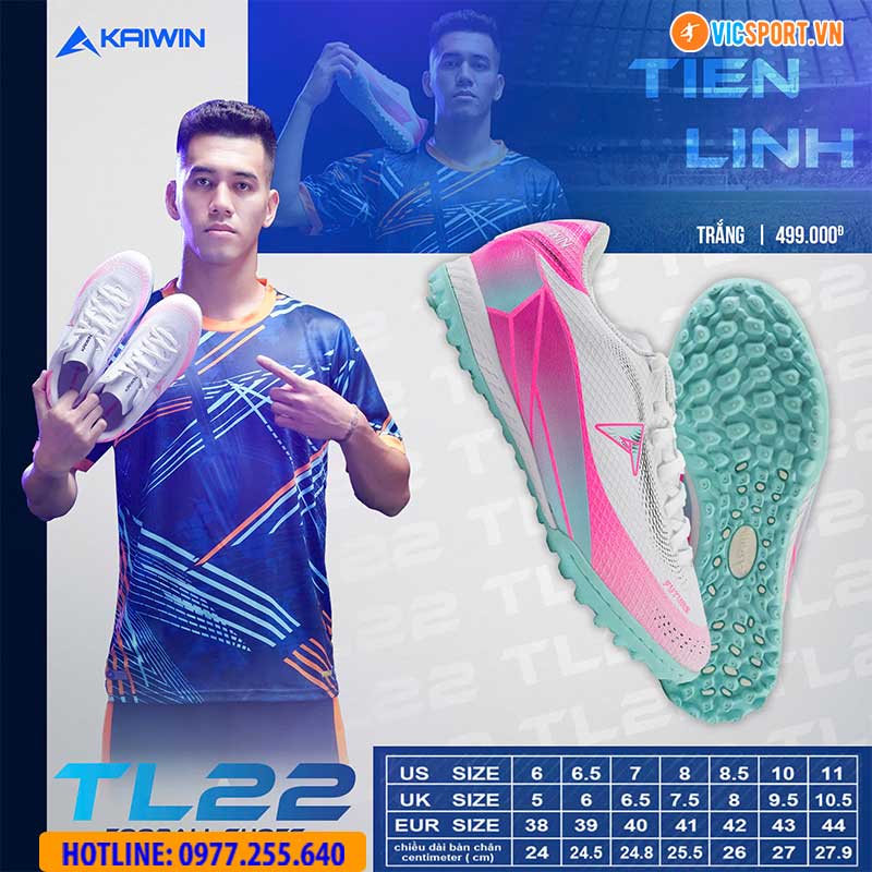 Giày đá banh Kaiwin TL22 đế TF – Nguyễn Tiến Linh - Hình ảnh 3