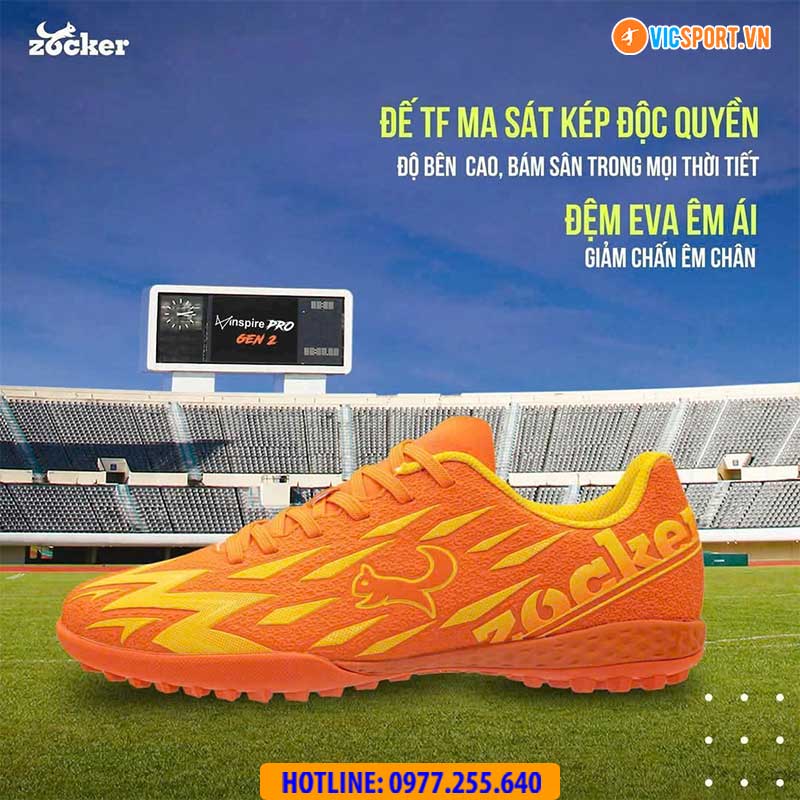 Giày đá banh Zocker Inspire Pro Gen 2 đá sân nhân tạo - Hình ảnh 16
