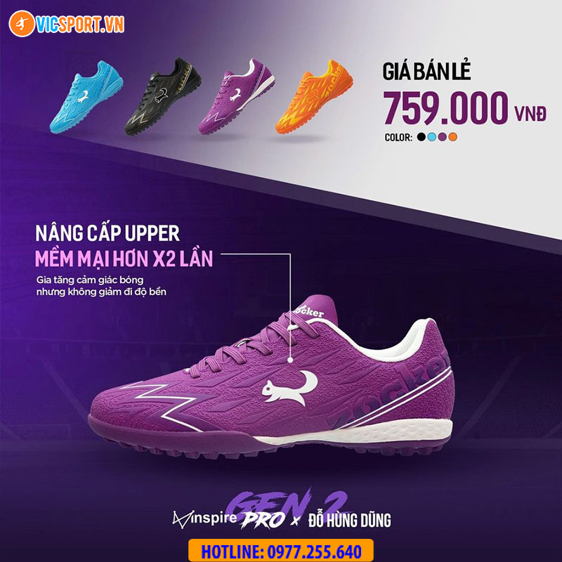 Giày đá banh Zocker Inspire Pro Gen 2 đá sân nhân tạo - Hình ảnh 4