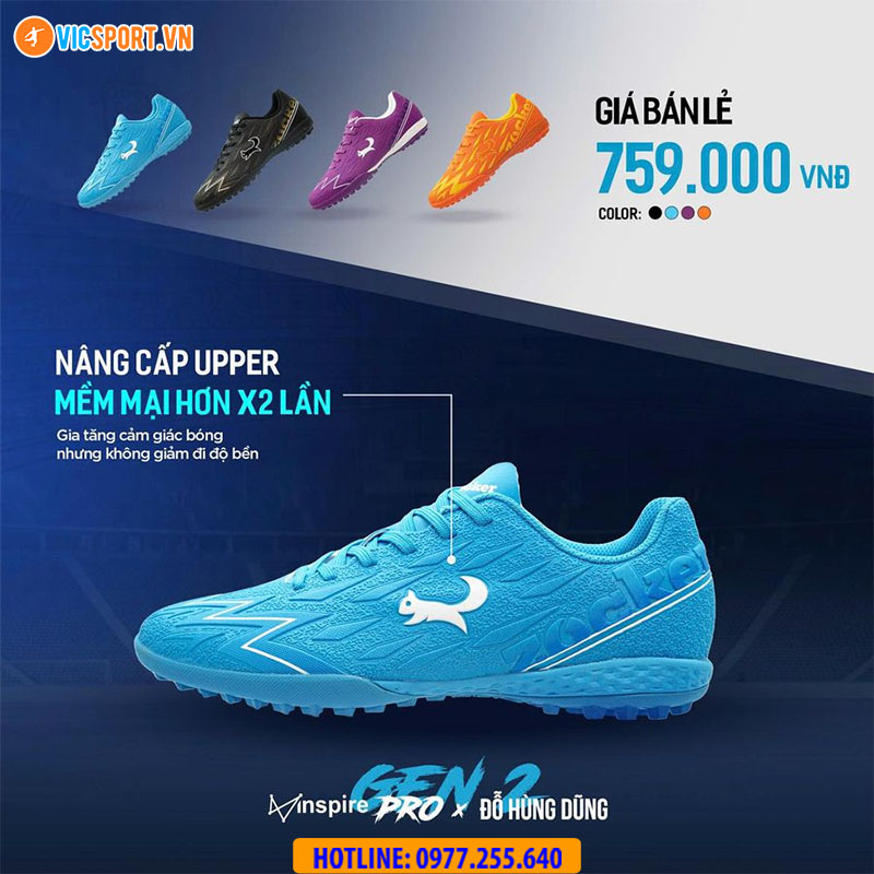 Giày đá banh Zocker Inspire Pro Gen 2 đá sân nhân tạo - Hình ảnh 6