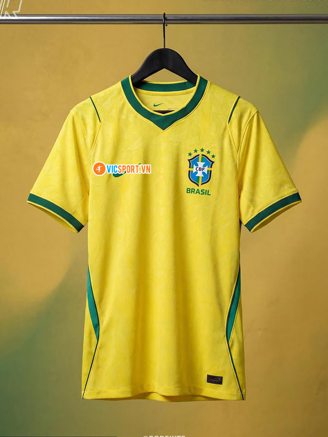 Áo đá banh đội tuyển Brazil WC 2026 vải mè - Hình ảnh 35