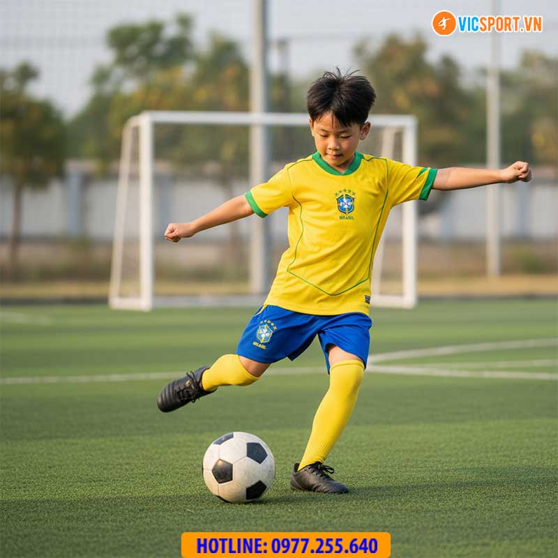 Áo đá banh đội tuyển Brazil WC 2026 vải mè - Hình ảnh 33