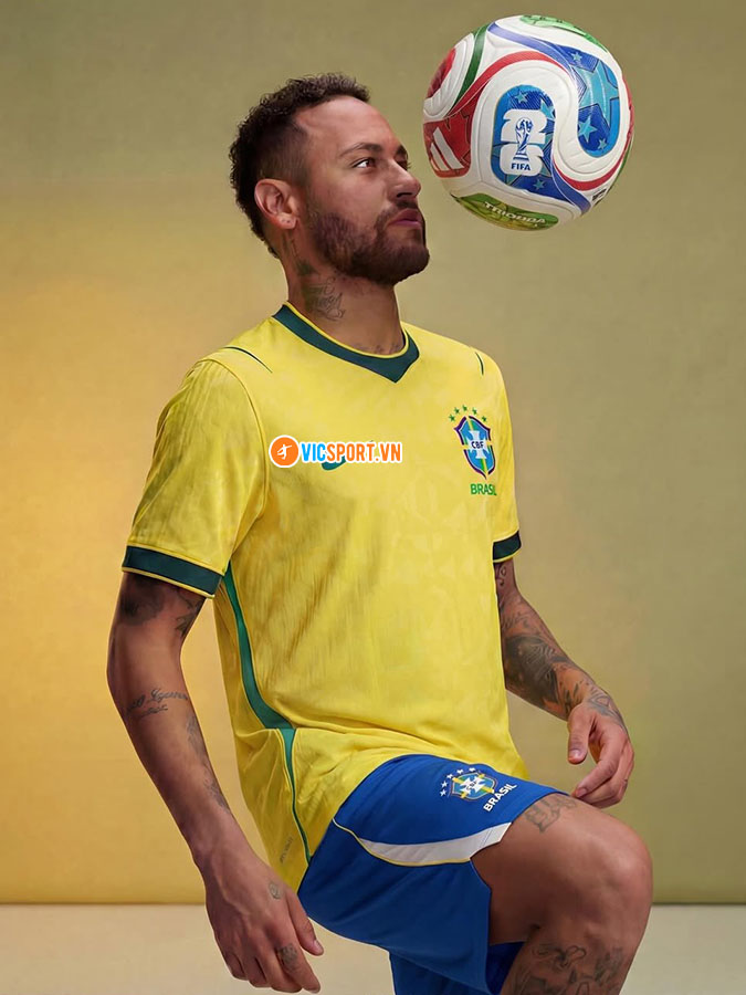 Áo đá banh đội tuyển Brazil WC 2026 vải mè - Hình ảnh 36
