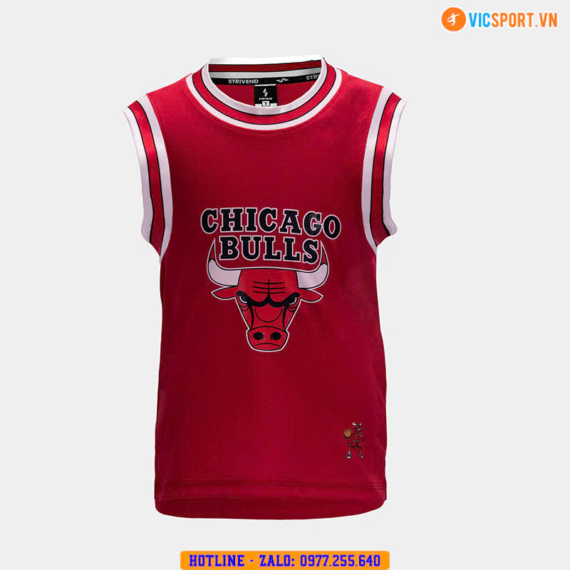 Quần áo bóng rổ trẻ em Strivend Chicago Bulls - Hình ảnh 12