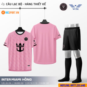 Áo đá banh trẻ em thiết kế Clb Inter Miami mùa giải 2025-2026