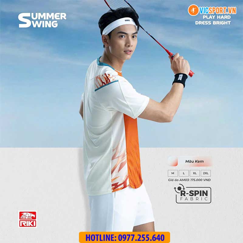 Áo cầu lông pickleball Riki Summer Swing AM03 đa năng - Hình ảnh 11